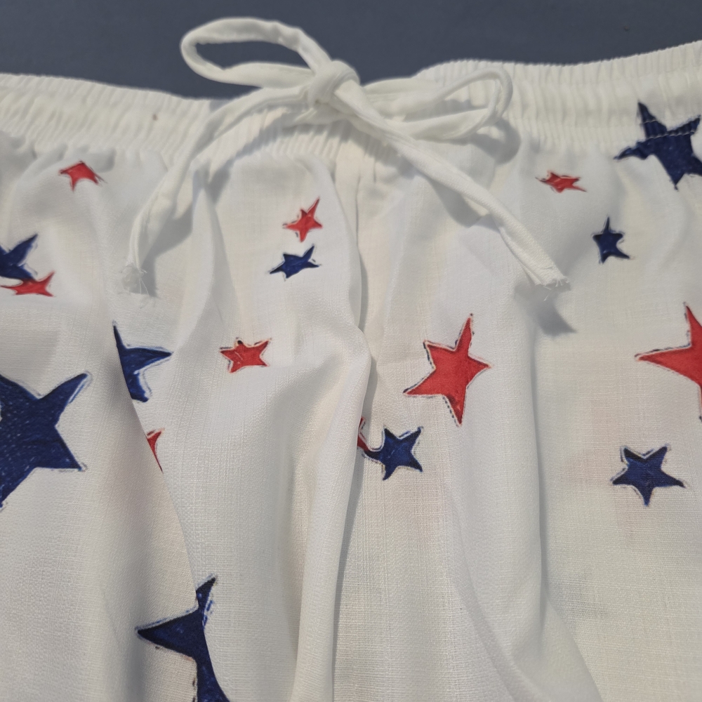 White Star-Patterned Ladies Pants